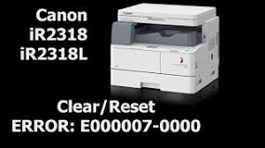 Seleccione el contenido de asistencia. How To Clear Error E000007 0000 For Canon Ir2320 Ir2318l Youtube