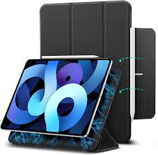 Esr Magnetic Case For Ipad Air 4 2020 10 9 Inch Ipad Pro 11 2018 Convenient Magnetic Attachment Trifold Smart Case Rebound Series Black Amazon Co Uk Electronics
