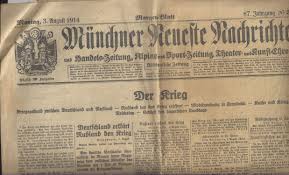 The two front battle plan had been developed and proposed by the chief of the german general staff as far back as 1905. Der Krieg Kriegszustand Zwischen Deutschland Und Russland In Munchner Neueste Nachrichten Morgenblatt 3 August 1914 67 Jg Nr 393 1914 Versandantiquariat Alraune