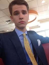 Jake Lunch After School With Friends Blue Suit Men Preppy Boys Light Blue Shirts