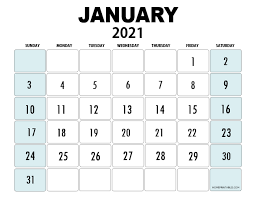 January 2021 Calendar For Instant Download Blank printable 2021 calendar template. january 2021 calendar for instant download