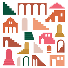 If you love the retro look then check out the ideas below to pull it off in your space. Trendy Contemporary Set Of Aesthetic Geometry Architecture Moroccan Stairs Walls Arch Arc Vases Vector Posters For Wall Decor In Vintage Style 2127379 Vector Art At Vecteezy