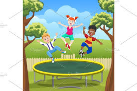Energetic Kids Jumping On Trampoline Sponsored Paid Isolated White Background Trampoline Diy Videos Tutorials Kids Trampoline