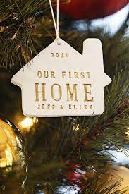 At Home Christmas Ornaments Personalized Christmas Ornament Our First Home 2021 Our New Etsy New Homeowner Gift Personalized Christmas Ornaments Christmas Ornaments