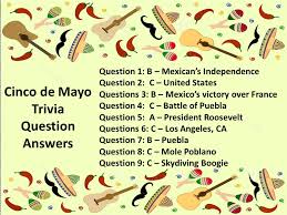 Get the scoop on what this festive mexican holiday is all about and your kids excited to celebrate with these cinco de mayo facts. Kckcc Student Senate The Cinco De Mayo Trivia Answers Are Facebook