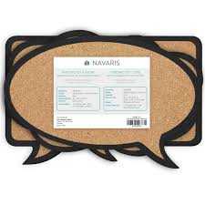 20+ aesthetic cork board ideas for walls in office or bedroom, so cute! 3x Pieces Decorative Cork Boards In Different Speech And Thought Bubble Shapes With Push Pins For Kitchen Home Navaris Cork Memo Board Set Office Memo Boards