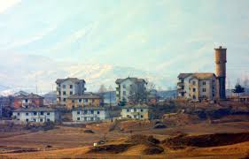 Horrific north korean propaganda art shows american soldiers torturing women with pliers and murdering babies. Inside Peace Village North Korea S Propaganda Town In The Dmz