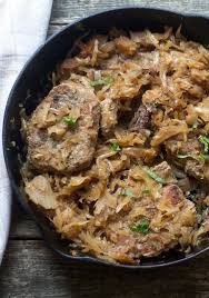 Fall apart tender pork chops & gravy over rice wildflour. Baked Pork Chops And Sauerkraut Recipe Everyday Eileen
