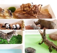 Zoo Cutlery Tray Small World Small World Small World Play Animal Figurines