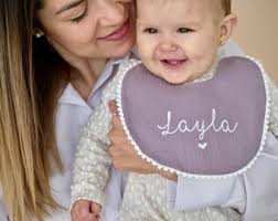 Personalized Baby Bib, Monogrammed Baby Bib, Baby Shower Gift, Baby Gift,  Baby Bib, Personalized Soft Muslin Bib for Baby