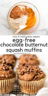 Easy Delicious Chocolate Butternut Squash Muffins These Healthy Chocolate Muffins Are In 2020 Butternut Squash Muffins Healthy Chocolate Muffins Dairy Free Muffins
