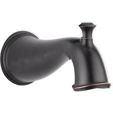The design was inspired by the sleek elegance of modern european design. Delta Cassidy Pull Up Diverter Tub Spout In Venetian Bronze Rp72565rb The Home Depot