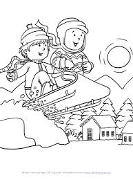 For boys and girls, kids and adults, teenagers and toddlers, preschoolers and older kids at school. Winter Sledding Coloring Page All Kids Network