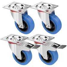 Subito a casa e in tutta sicurezza con ebay! Yaheetech 4 Ruote Rotelle Girevoli Per Carrello Spesa Mobili Da 100 Mm Con Cuscinetti 2 Con Fermi In Gomma E Metallo Portata 180 Kg 510826 4pcs