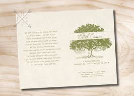 Oak Tree Tree Of Life Funeral Or Memorial Program Bulletin Etsy Memory Tree Memorial Program Oak Tree