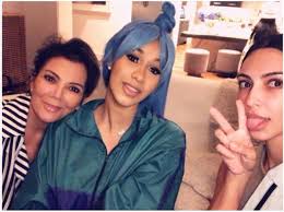 Cardi b hits back at mom shamers claiming she's setting a bad example for young girls. New Mom Cardi B Hangs Out With Kim Kardashian And Her Mom Kris Jenner Photo