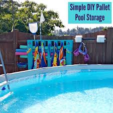 See more ideas about outdoor storage, outdoor accents, storage. Simple Diy Pallet Pool Storage Juggling Act Mama