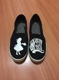 Black Alice In Wonderland Shoes Sale Alice In Wonderland Shoes We Re All Mad By Buttermakesmehappy Alice In Wonderland Shoes High Heel Shoes Shoes