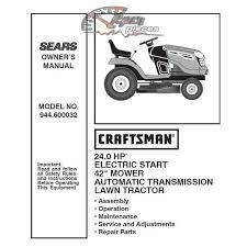 Whether mulching, bagging, or just mowing, larger lawns need riding mowers. Craftsman Tractor Parts Manual 944 60267