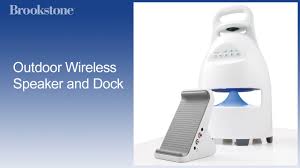 Sharper image outdoor wireless speaker. Outdoor Wireless Speaker And Dock Youtube