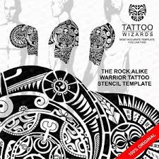 The rock tattoo the rock tattoo. The Rock Dwayne Johnson Maori Polynesischen Tattoo Schablone Vorlage Ebay