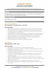 Analytical and proven professional with extensive auditing experience with notable success in significantly improving internal abc enterprises, bellingham, wa, 20xx to 20xx audit associate ii: Lead Auditor Resume Samples Qwikresume