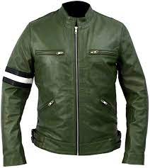 Chicago Fashions Mens Dirk Detective Samuel Barnett Gently Green Biker Leather Jacket Motorcycle Faux Leat In 2021 Biker Leather Faux Leather Jackets Chicago Fashion