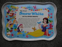 Birds Snow White And The Seven Dwarfs Vintage 1950s To 1960s Metal Tray Snow White And The Seven Dwarfs Walt Disney 39 S Colorful Childs Room Decor Butterfly B Kid Room Decor Metal Trays Kids Room