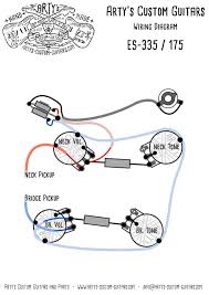 You might wish to pick a lower or greater value because after all, it's archtop guitar. Arty S Custom Guitars Wiring Diagram Plan Es 335 Es 175 Assembly Harness Custom Guitars Guitar Neck Guitar Kits