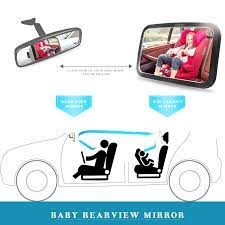 Buy Shynerk Baby Car Mirror Safety Car Seat Mirror For Rear Facing Infant With Wide Crystal Clear View Shatterproof Fully Assembled Crash Tested And Certified Online In Italy B07f8htskd
