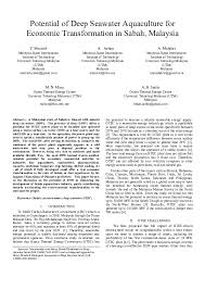The sabah development corridor or sdc (malay: Pdf Potential Of Deep Seawater Aquaculture For Economic Transformation In Sabah Malaysia Marziah Zahar And A Bakar Jaafar Academia Edu