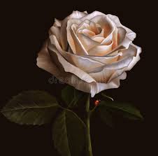In this video i give. White Rose Flower On Dark Background Oil Painting Stock Illustration Illustration Of Green Floral 93747040