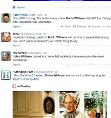 We did not find results for: Robin Williams S Death Reflected In Social Media The New York Times