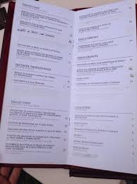Menu 2 Picture Of Casa Coppelle Rome Tripadvisor