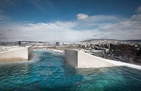 Another Point Of Wiew One Of Its Most Important Industrial Monuments The Hurlimann Brewery Has Been Converted In Swimming Pool Spa Hydrotherapy Spa Spa Pool