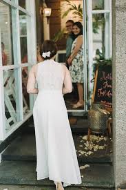 Take A Look At How This Couple Pulled Off An Intimate Civil Wedding In A Restaurant Civil Wedding Civil Wedding Dresses Philippine Wedding