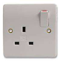 Riesenauswahl an werkzeug und baumaterial. Socket Outlet Moulded Wall Plate Logic Plus 1 Gang 13a Switched White