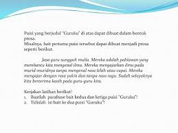 Contoh Puisi Dan Prosa Tentang Guru Kumpulan Puisi