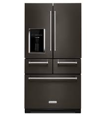25 8 Cu Ft 36 Multi Door Freestanding Refrigerator With Platinum Interior Design Krmf French Door Refrigerator Black Stainless Steel Appliances Kitchen Aid