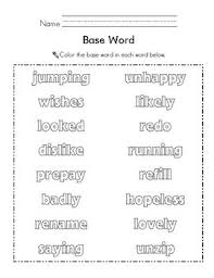 Color The Base Word Base Words Root Words Base Words Activities