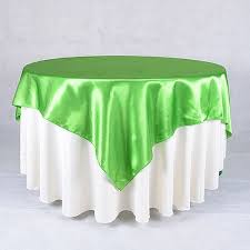 Apple Green 60 X 60 Inch Square Satin Overlays With Images Table Overlays Linen Chair Covers Overlays