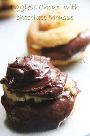 Just Not The Cakes Pate A Choux And Chocolate Mousse Eggless Version Vegan Baking Recipes Chocolate Eclair Recipe Eggless Desserts