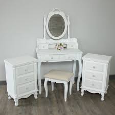 H 135 x w 72 x d 40 cm approx. Dressing Table Mirror Stool 2 Bedside Tables Flora Furniture