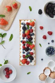Tarte A La Creme De Pistache Et Fruits Rouges Plus Une Miette Dans L Assiette Creme Pistache Pistache Tarte Fruits Rouges