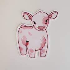 Look At You Strawberry Cow In 2020 Cute Drawings Cow Drawing Cute Stickers