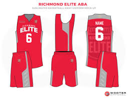 Basketball Jersey Design Black And Red Richmond Elite Aba Red Grey And White Basketball Uniforms Jersey And Shorts Basketball Uniforms Design Basketball Uniforms Basketball Design