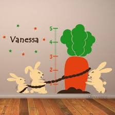 Personalized Growth Chart With Rabbits And Carrots