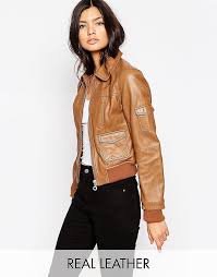 Urbancode Ladies Leather Bomber Jacket In Tan Uk 14 Eu 42 Us 10 Rrp 275 Elbise