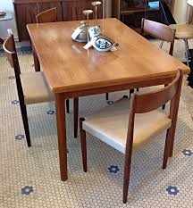 Danish Teak Table W 4 Poul Volther Dining Chairs Rocket Century St Louis Mo Apartment Dining Teak Table Dining