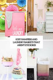 Laundry basket baby shower gift: 8 Diy Hampers And Laundry Baskets That Aren T Eye Sores Shelterness